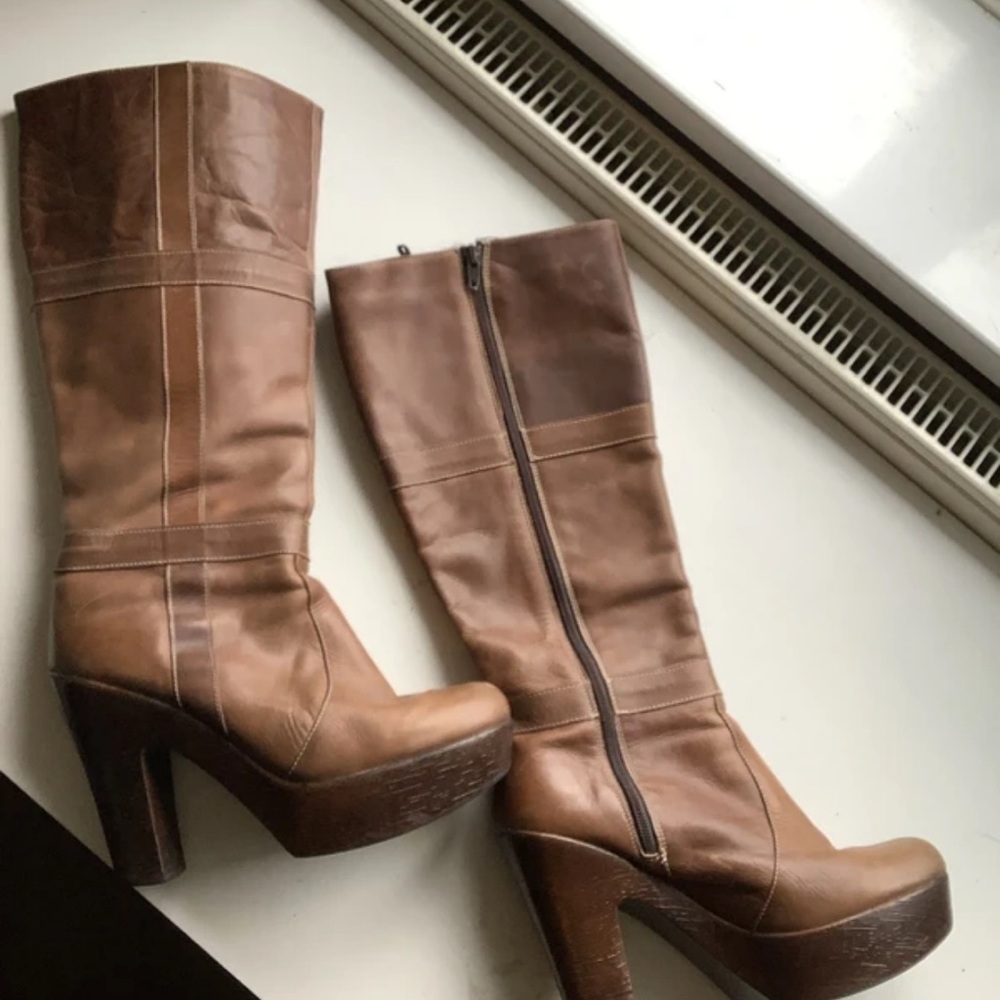 Marks & Spencer Tan Heeled Boots